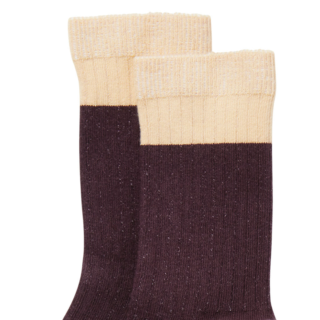 Socks Tri-Color Chestnut/Golden Hay/Rose Grey