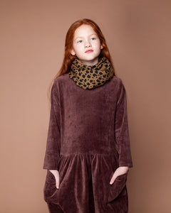 Dress Velvet Leather Brown