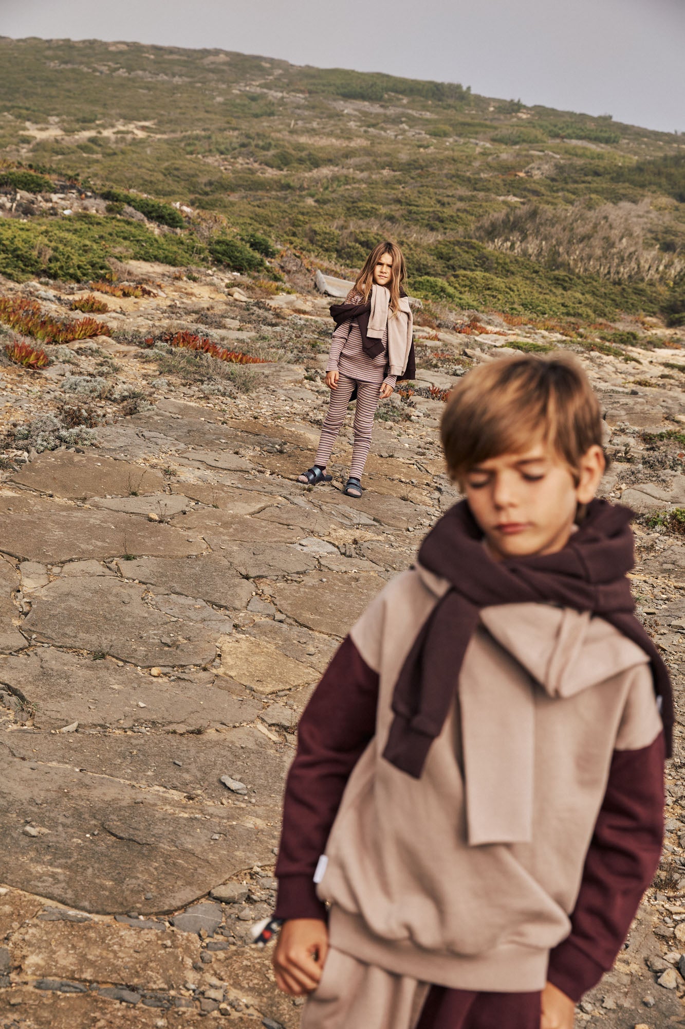 Sweatpants Oversized Duo Chestnut/Rose Grey