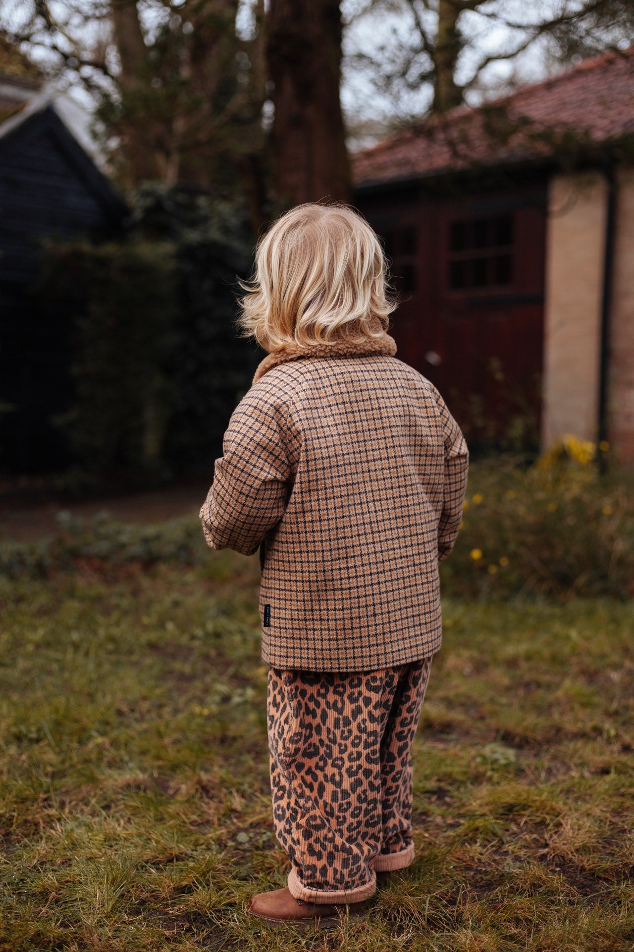Jacket Oliver Pilot Checked Camel