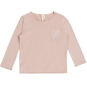 Long Sleeve Pocket Tee Vintage Pink