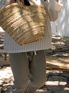 Pants Rib Pale Pink