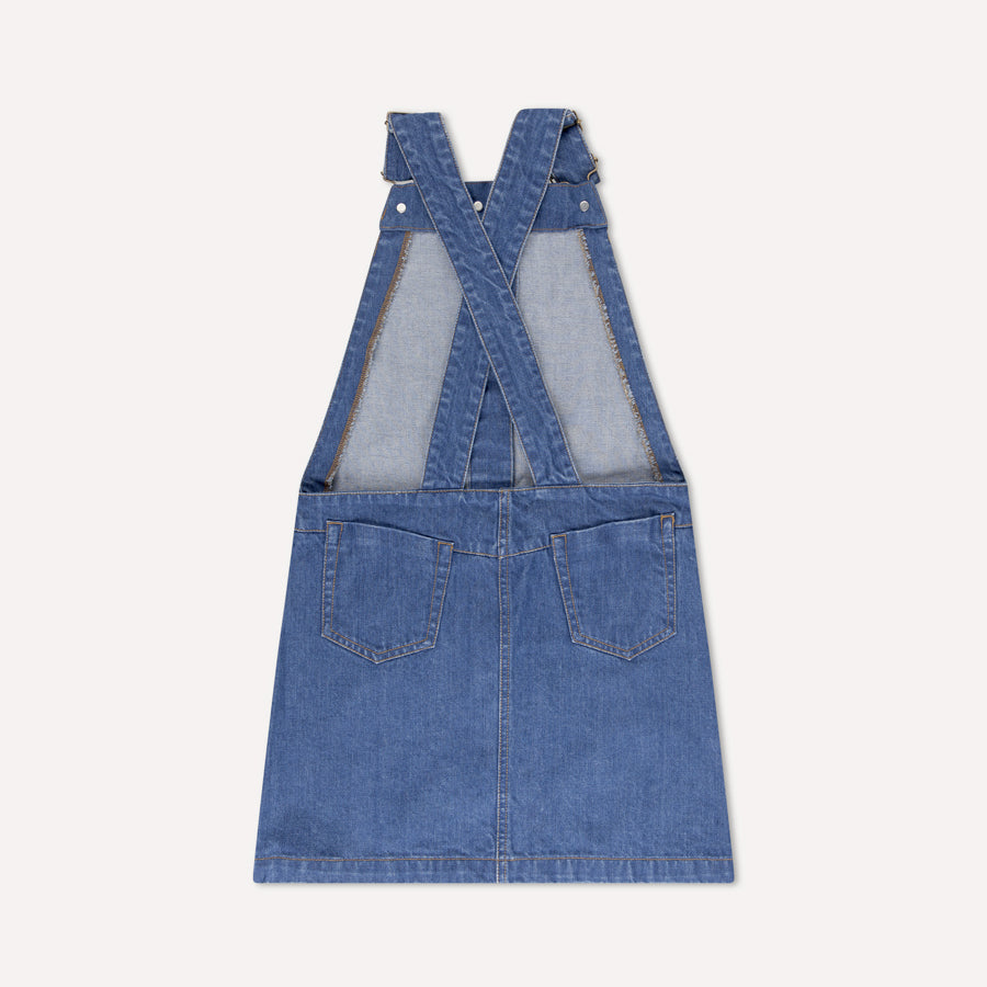Dungaree Dress Denim Blue