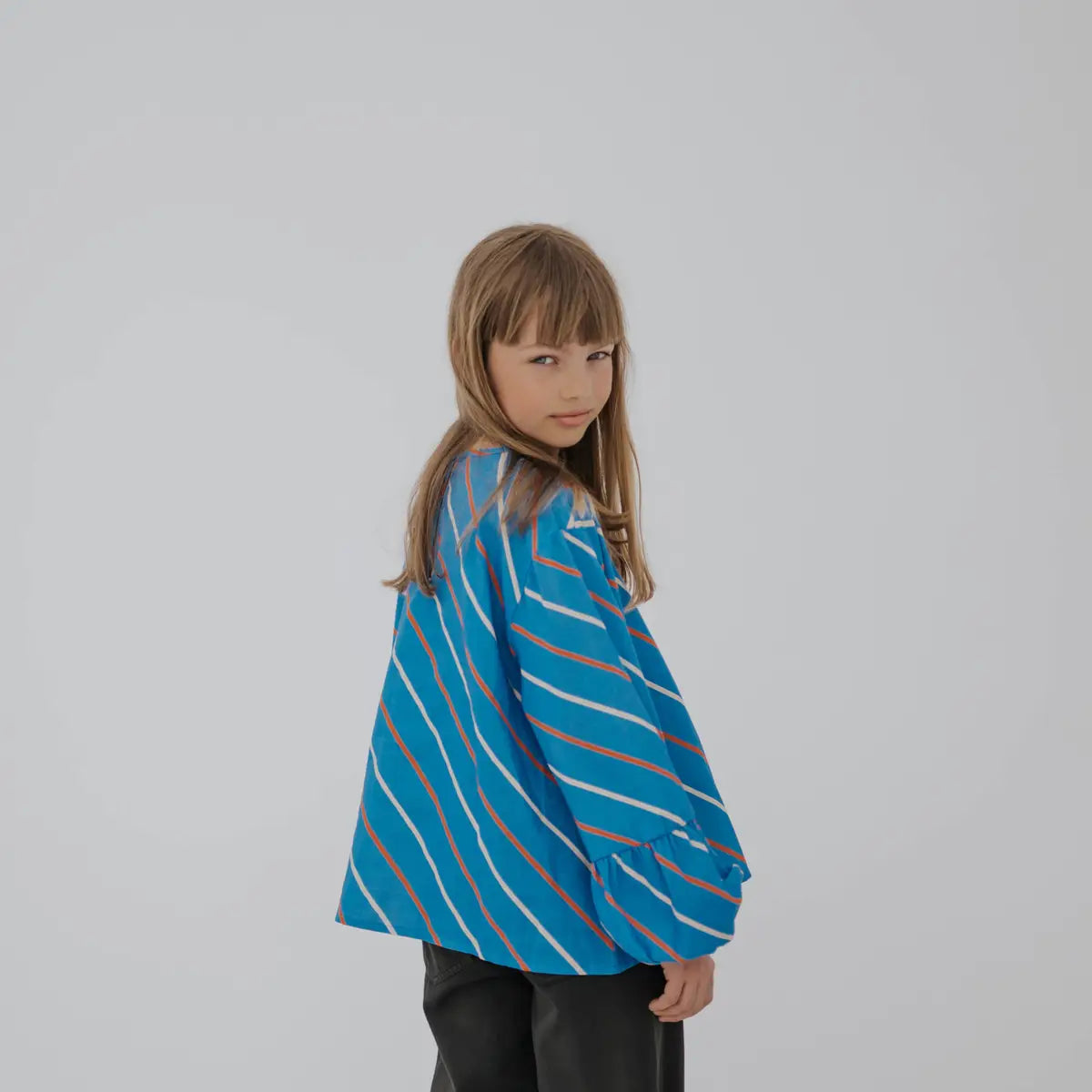 Top Cloudy Brilliant Diagonal Stripe