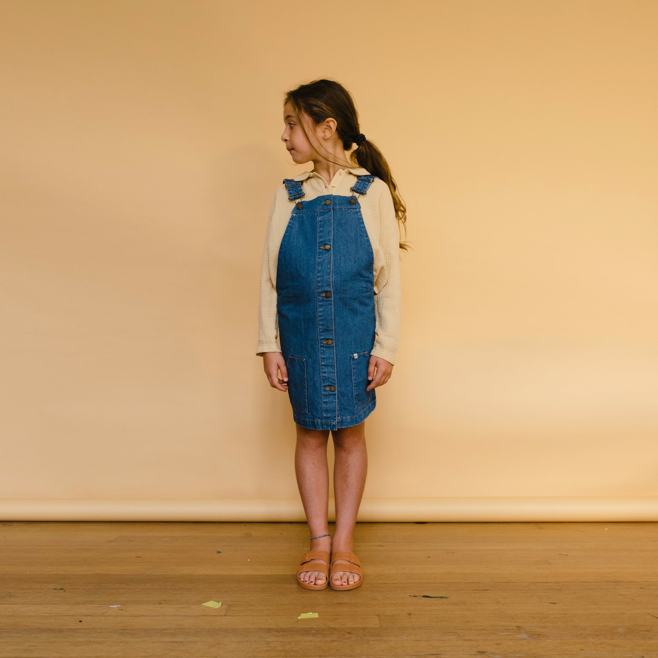 Dungaree Dress Denim Blue