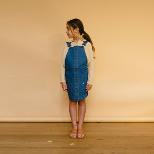 Dungaree Dress Denim Blue