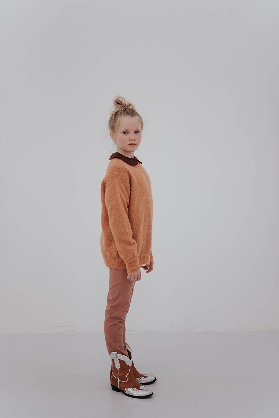 Sweater Boxy Knit Dusty Peach