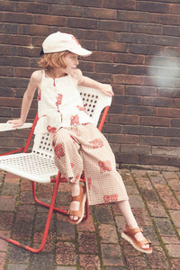 Culotte Caramel Gingham Red