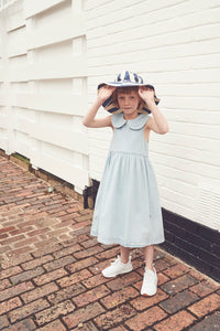 Dress Sun Pan Collar Pale Bleached Denim