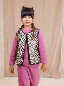 Vest Jacquard Sparkling Zebra Black