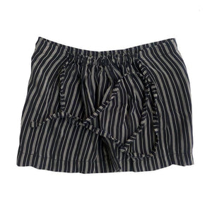 Skirt Short Irregular Stripe Silk