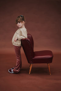 Legging Flared Velvet Fig