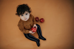 Romper Collar Apple Print