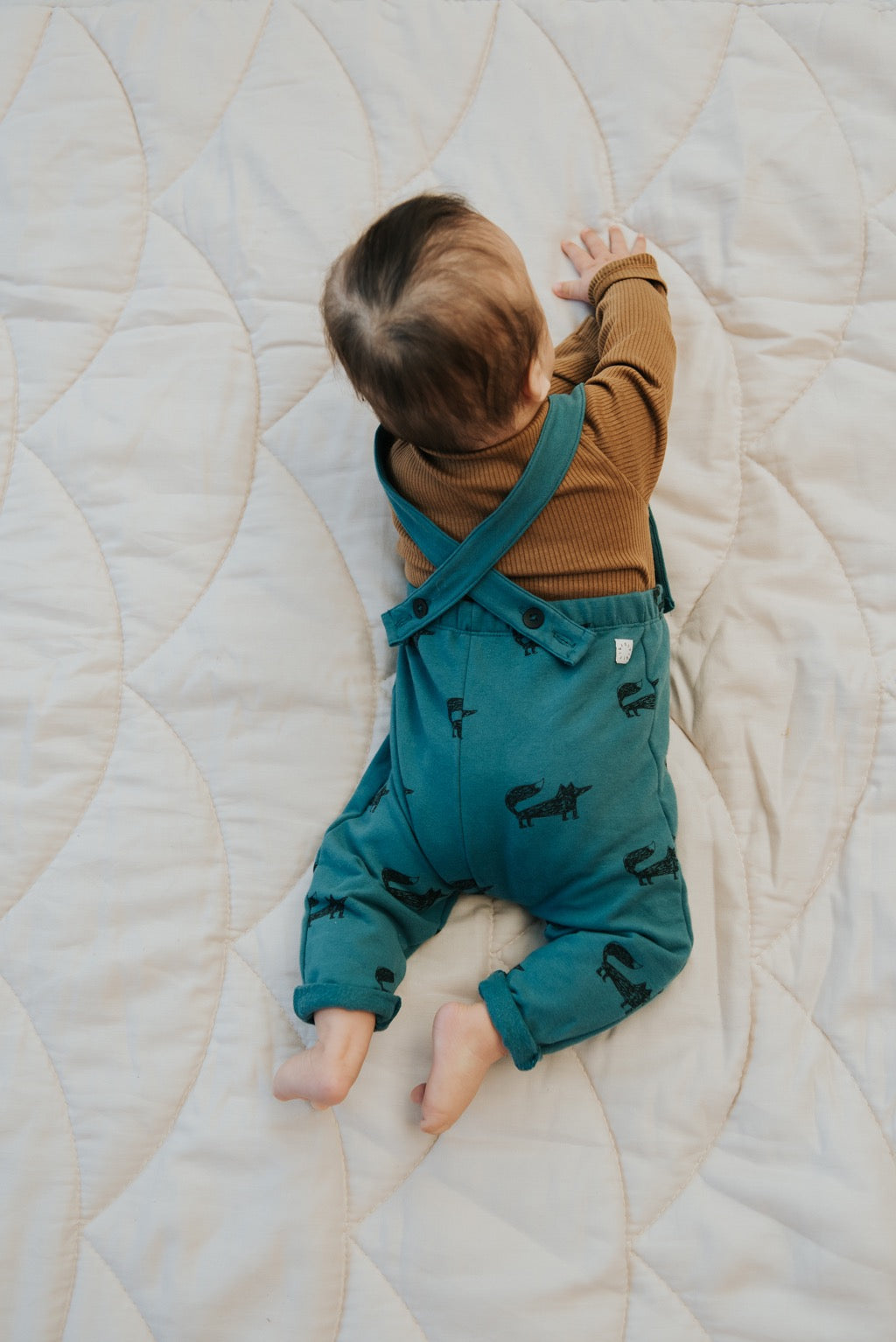 Suspenders Pants Fox Print