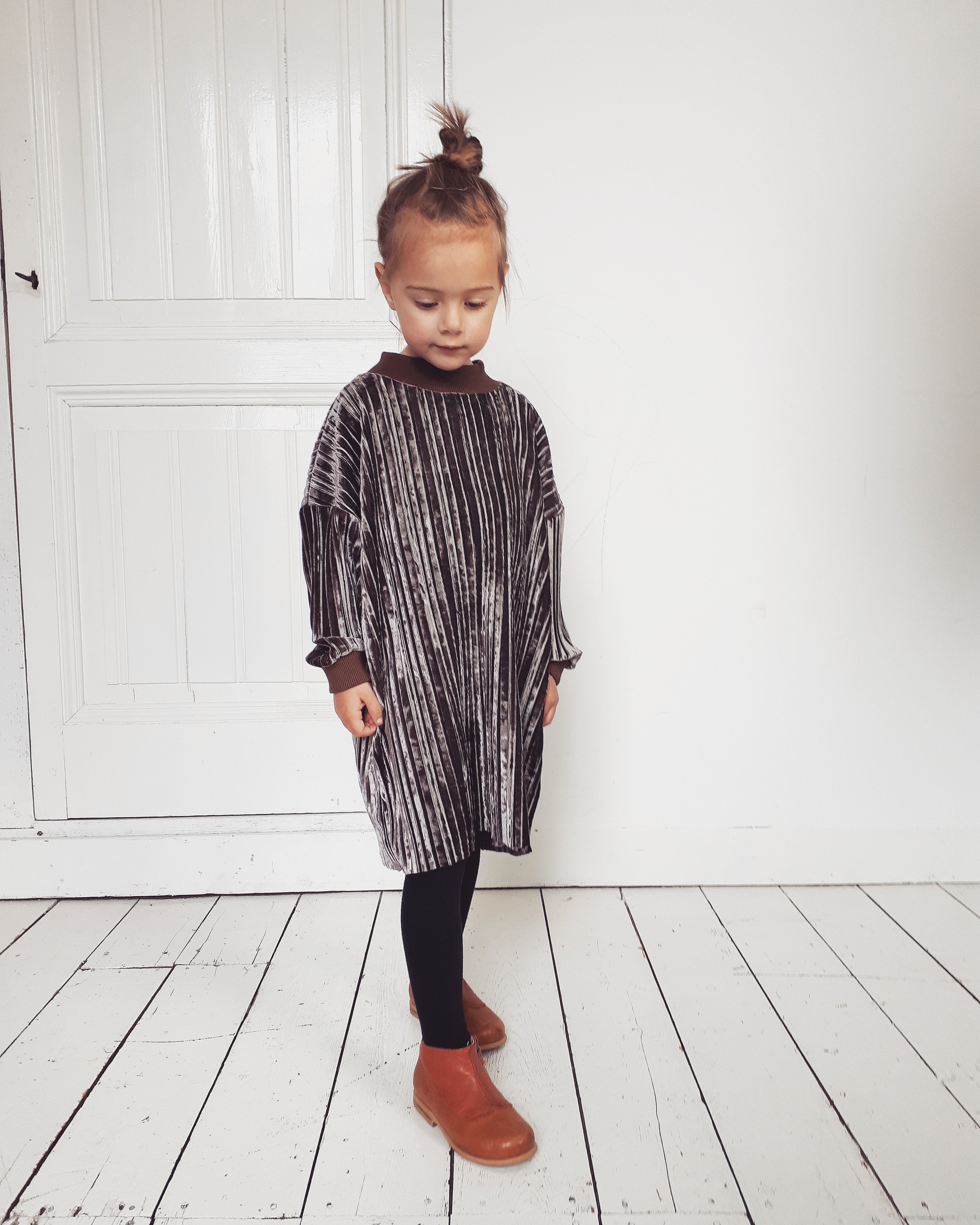 Dress Gina Plisse Bomber Chestnut