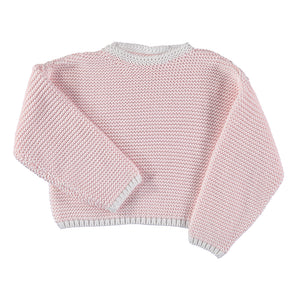 Cardigan Knit Pink Pale White