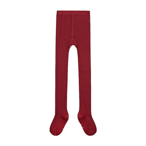 Tights Ribbed Burgundy