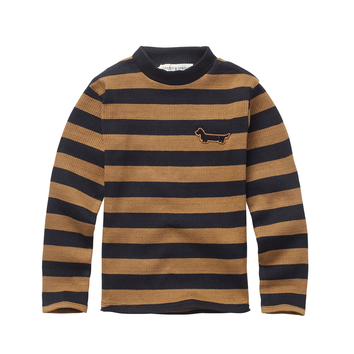 Longsleeve Turtleneck Stripe Sausage Dog
