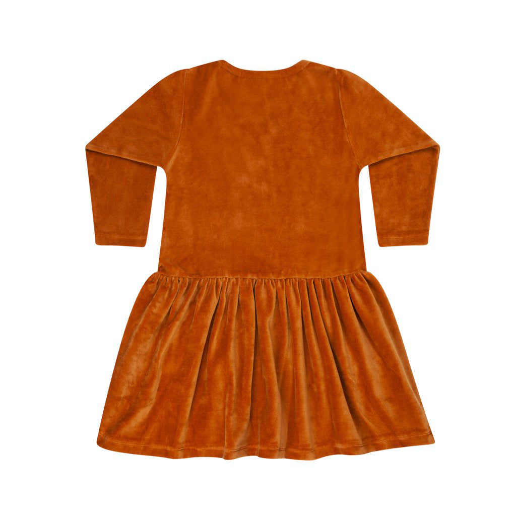 Dress Velvet Leather Brown