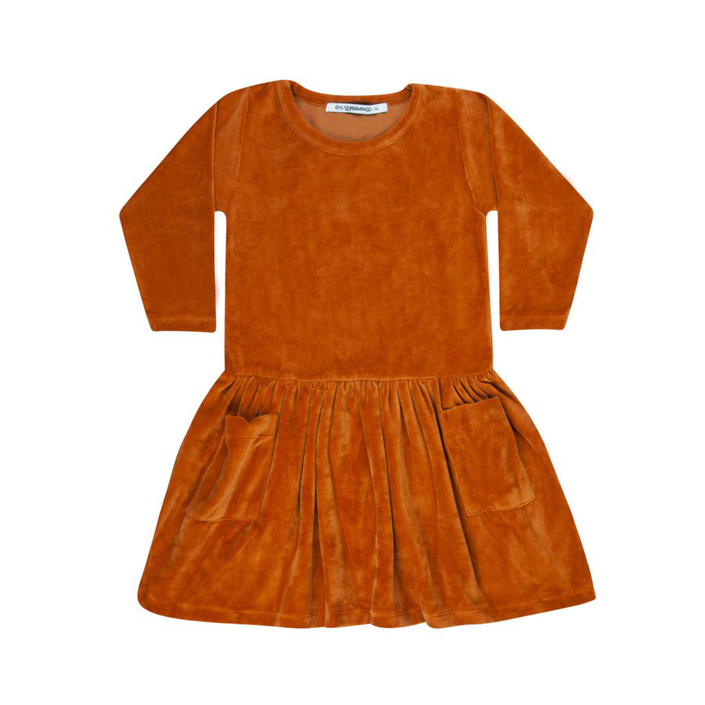 Dress Velvet Leather Brown