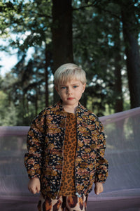 Jacket Jacquard Flower Blue