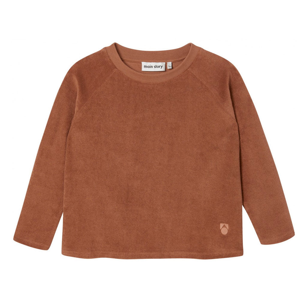 Long Sleeve Tee Toweling Raglan Russet