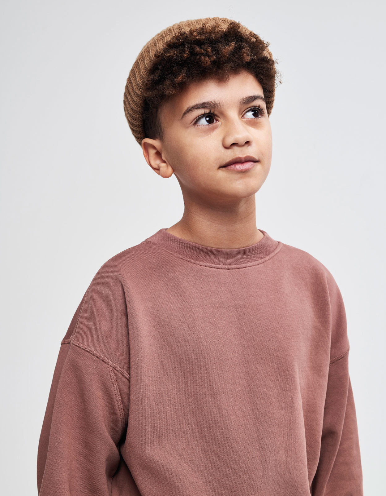 Sweatshirt Oversized Plain Cognac