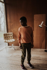 Sweater Boxy Knit Dusty Peach