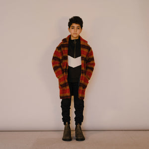 Overcoat Warm Red Check