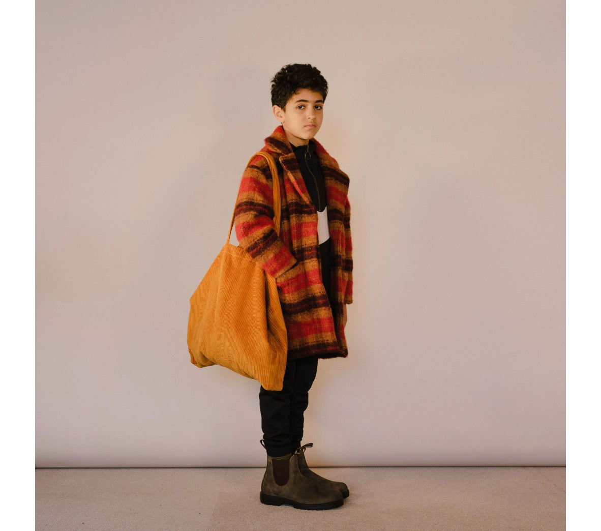 Overcoat Warm Red Check