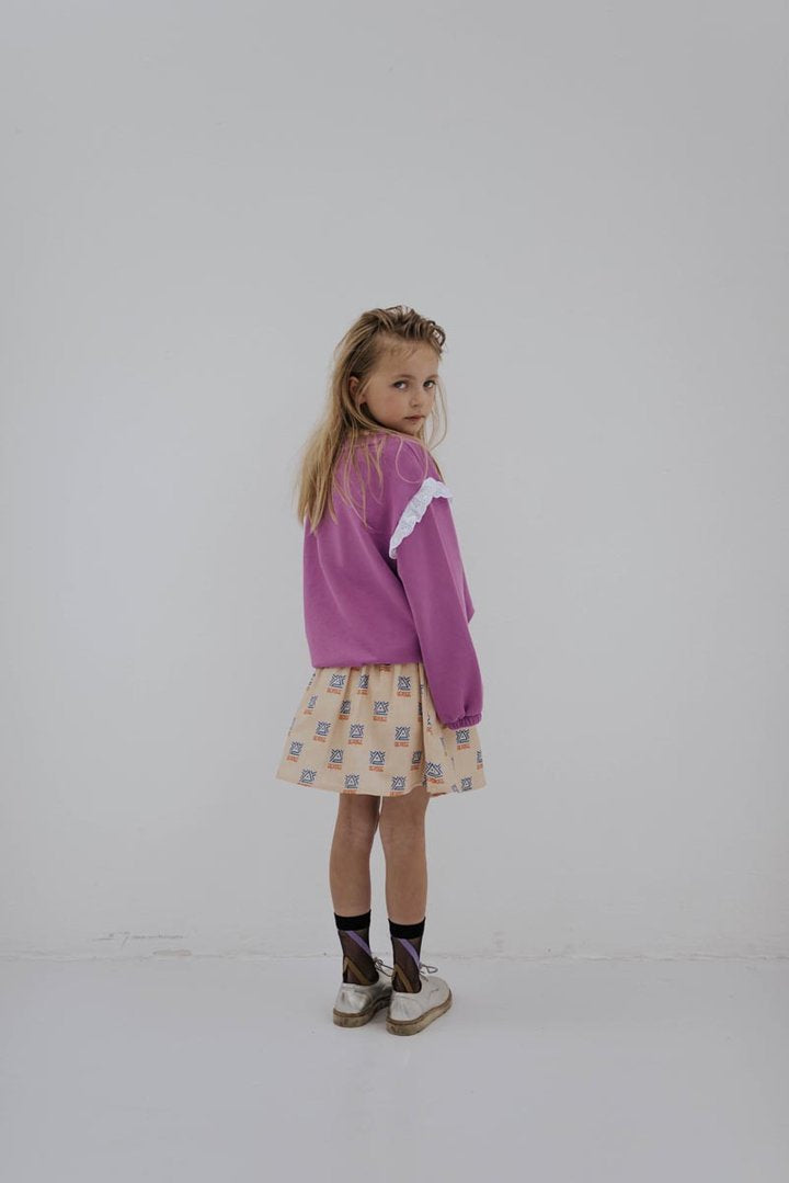 Skirt Midi Cloudy Repose All Over Print