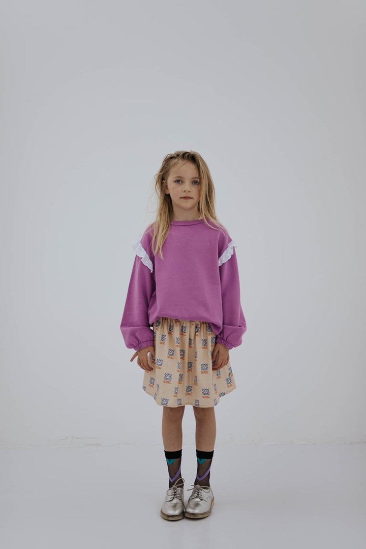 Skirt Midi Cloudy Repose All Over Print