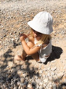 Hat Sun Sandy Stripes